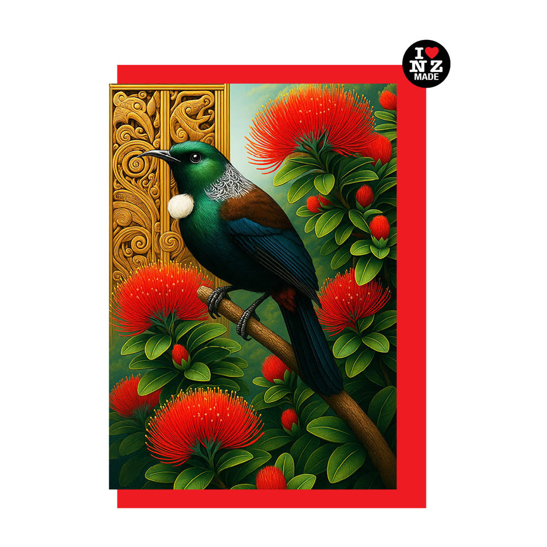 Tui in Pohutukawa