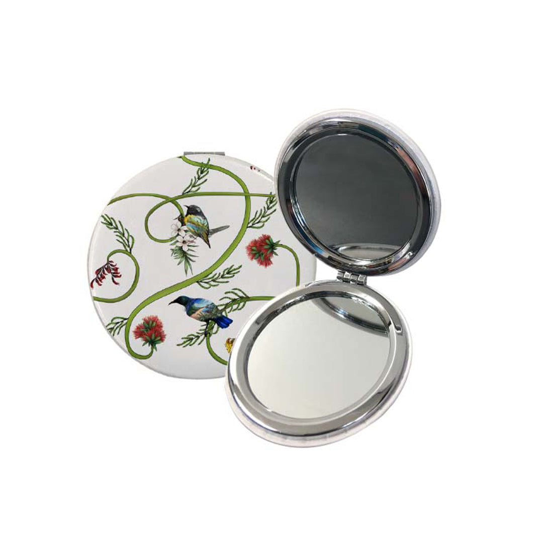 Compact Mirror - Birds & Flora