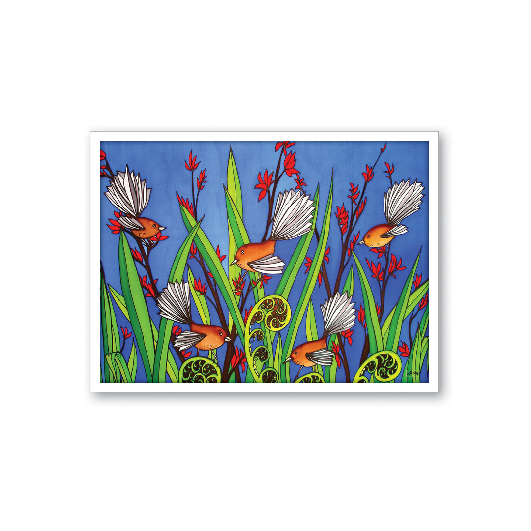 Framed Canvas Print - Fantails