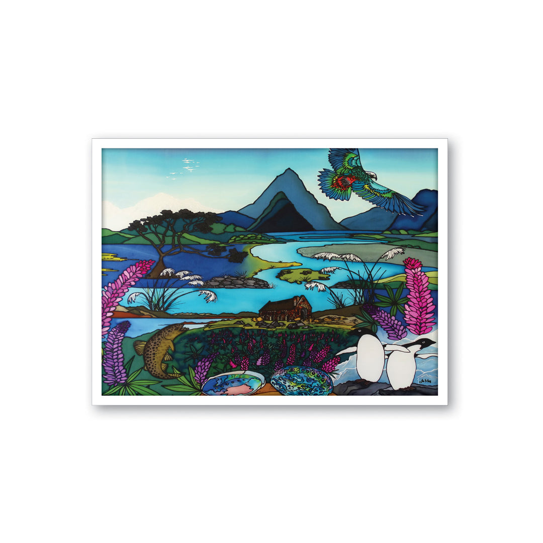 Framed Canvas Print - South Island Scenery