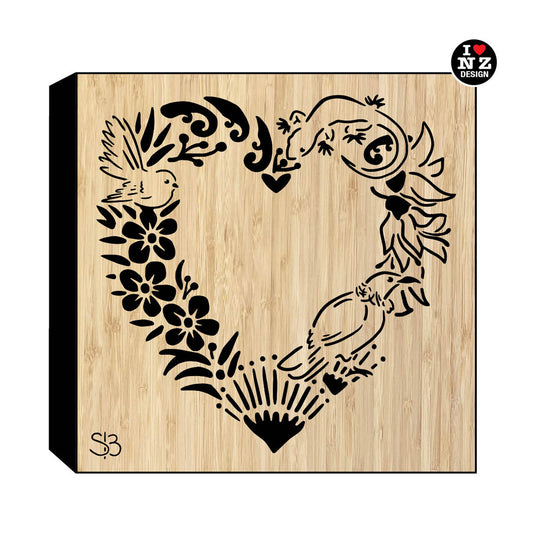 Bamboo Art Block - Flora Heart
