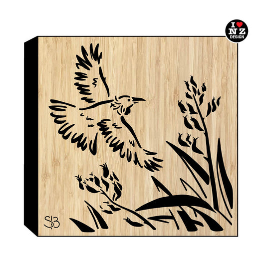 Bamboo Art Block - Tui in Flight