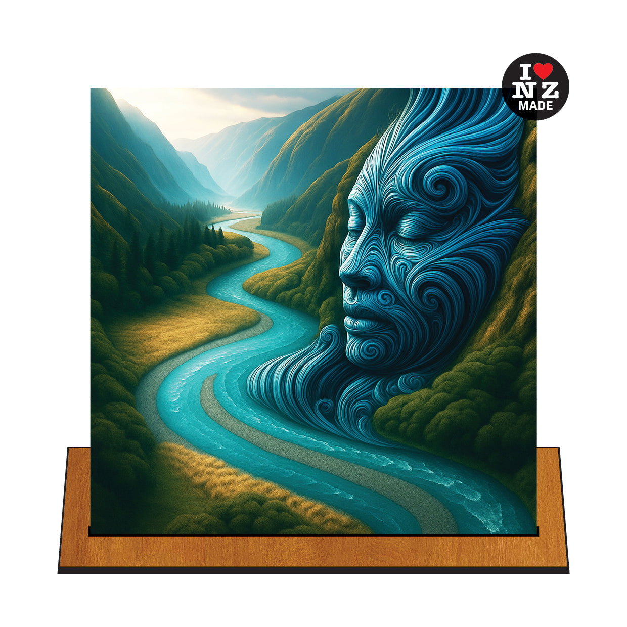 Maori Maunga and Awa Blue