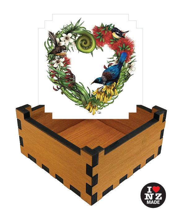 Birds & Flora Heart