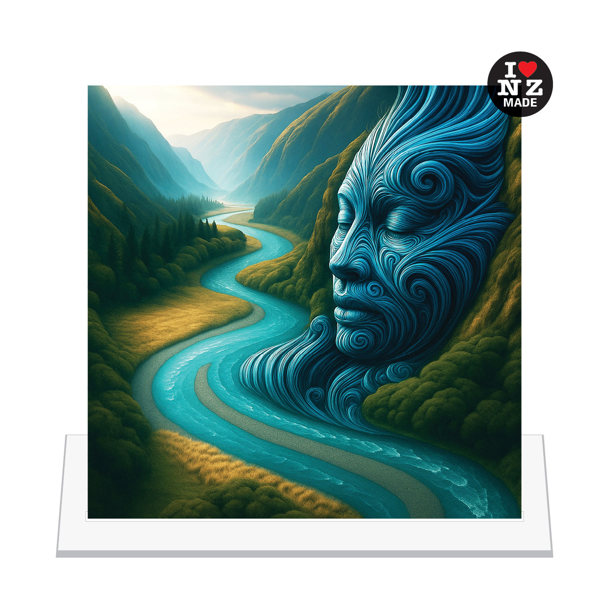 Maori Maunga and Awa Blue