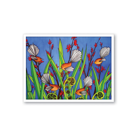 Framed Canvas Print - Fantails