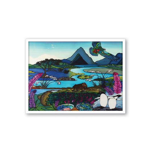 Framed Canvas Print - South Island Scenery
