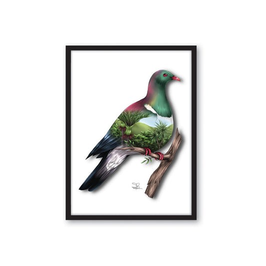 Framed Canvas Print - Wood Pigeon