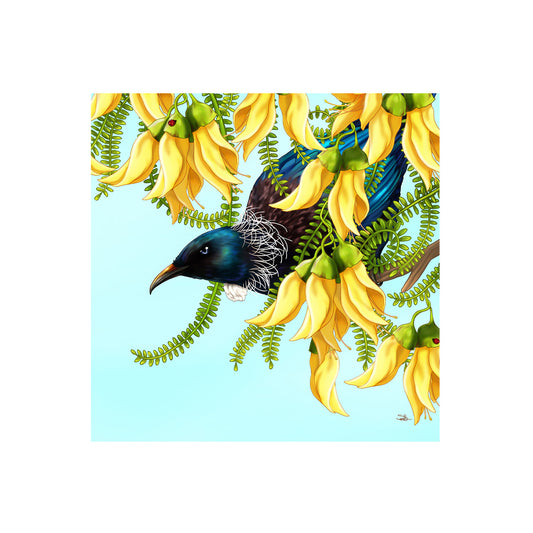 Tile - Tui in Kowhai