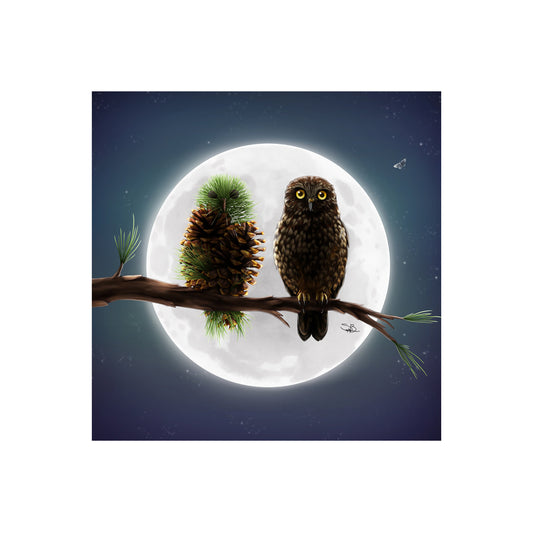 LED Canvas - Mirror Morepork
