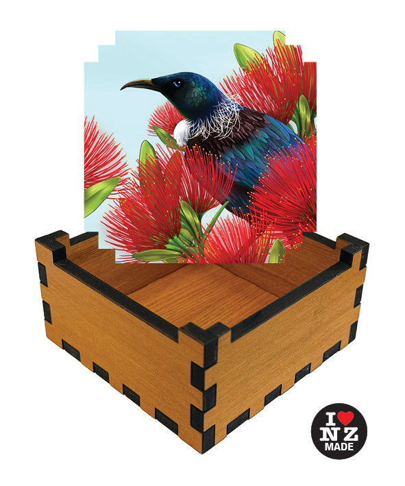 Peeping Tui in Pohutukawa