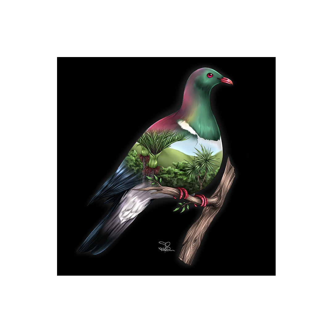 LED Canvas - Wood Pigeon
